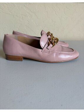Talbots Size 8.5M Pink Leather Chain Loafers